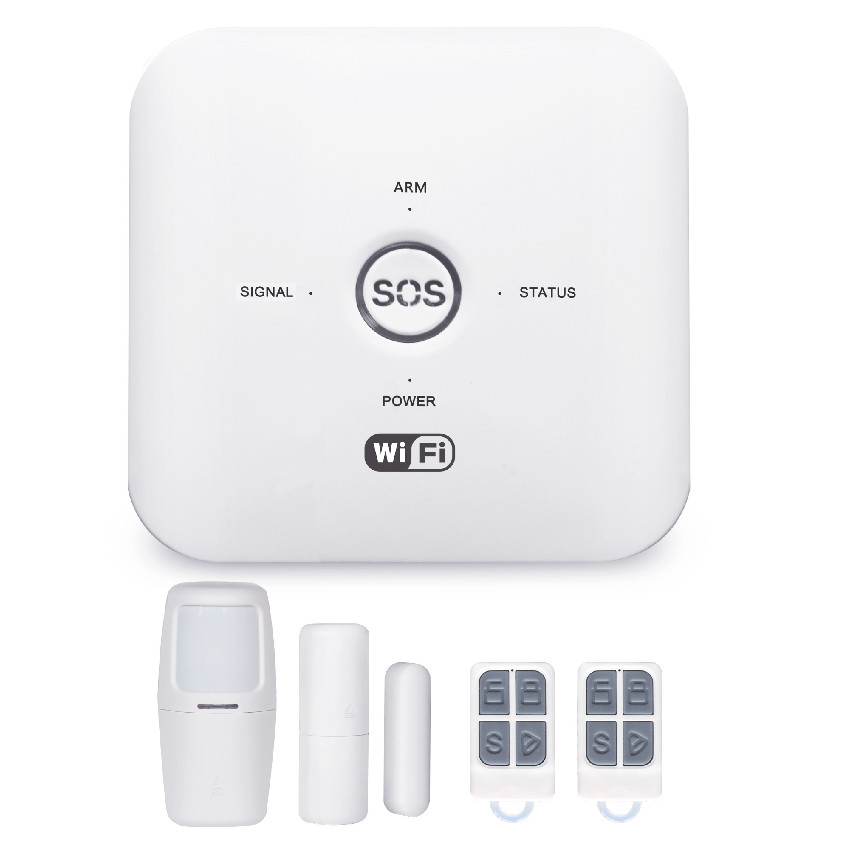 Bộ Báo Động Chống Trộm GW03 Qua WIFI, Sim GSM - Hàng nhập khẩu