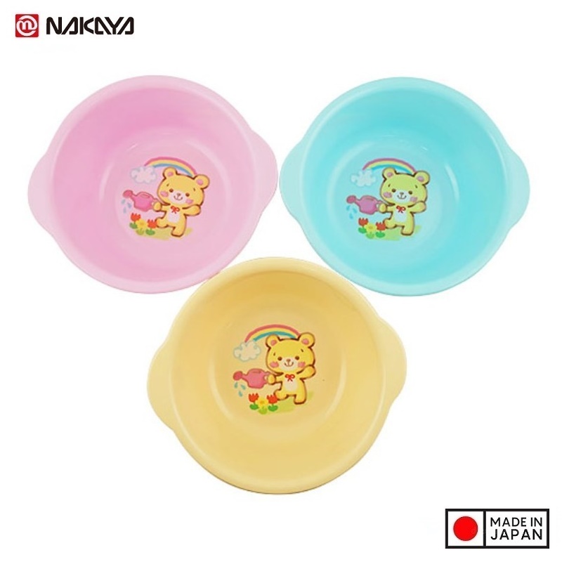 Chậu nhựa trẻ em Nakaya Children's Bathtub Bear 1.7L - Made in Japan