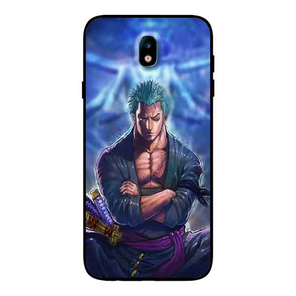 Ốp Lưng in cho Samsung J7 Pro Mẫu Zoro Nền Xanh - Hàng Chính Hãng