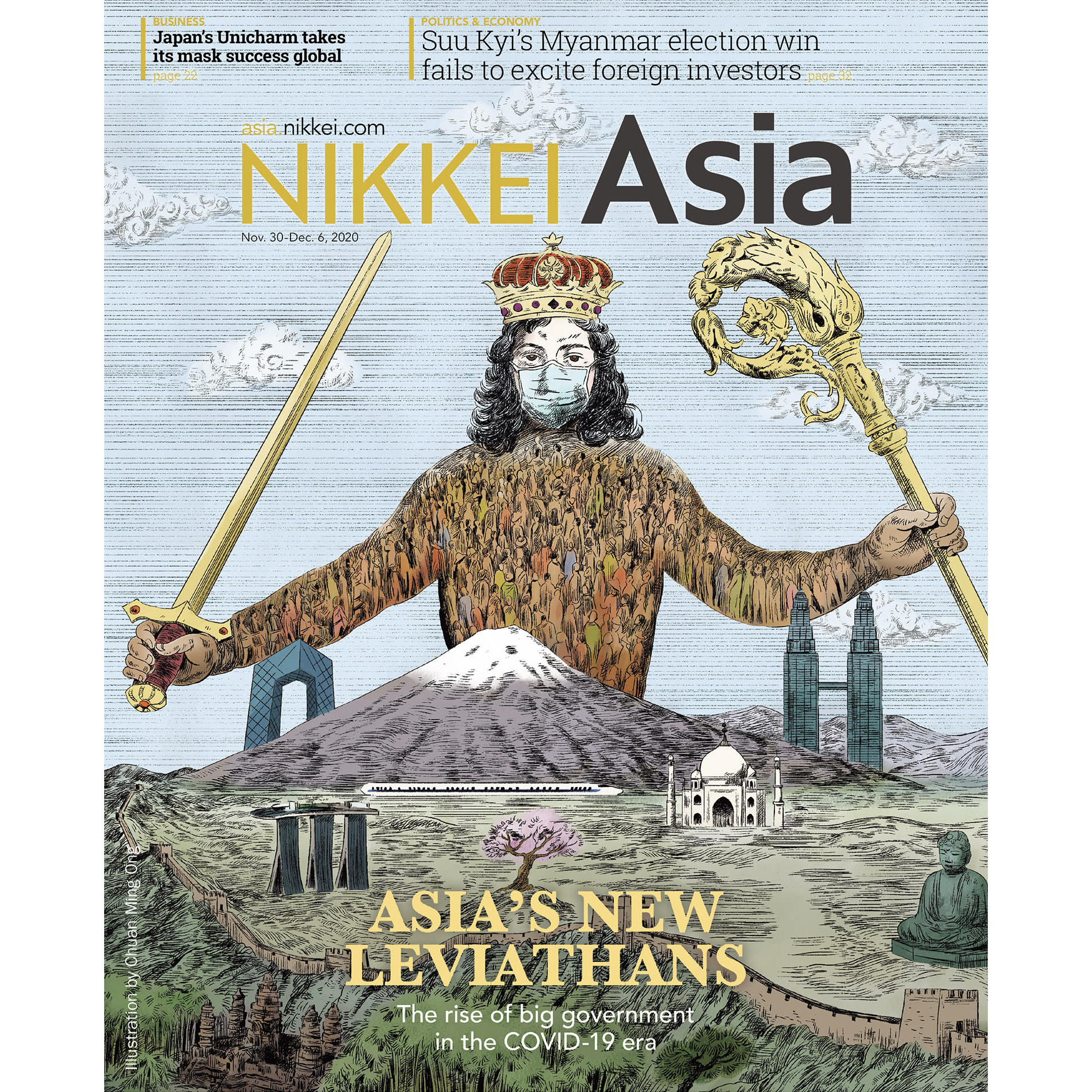 Nikkei Asian Review: Nikkei Asia - ASIA'S NEW LEVIATHANS - 47.20, tạp chí kinh tế nước ngoài, nhập khẩu từ Singapore