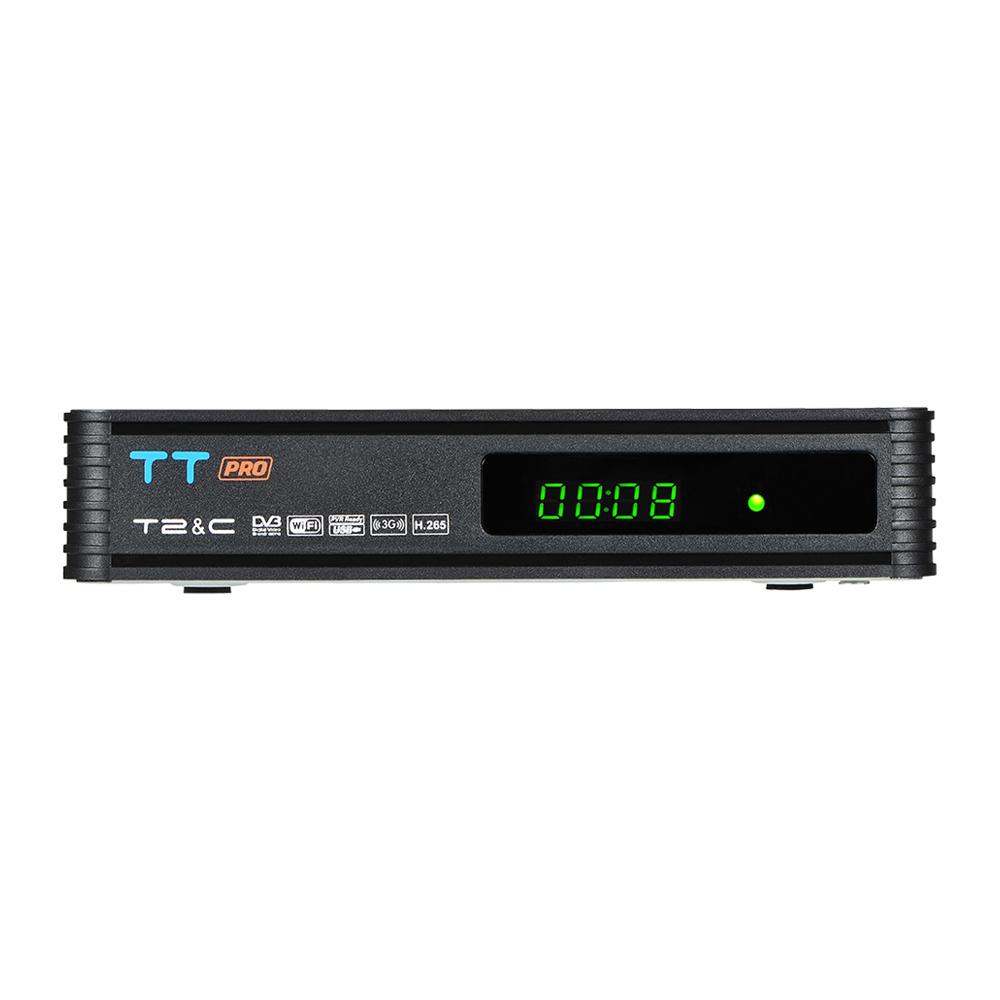 Bộ thu tín hiệu hộp giải mã GTMEDIA TT PRO DVB-T / T2 / C Điều khiển từ xa Bộ thu TV H.265 Full HD 1080P