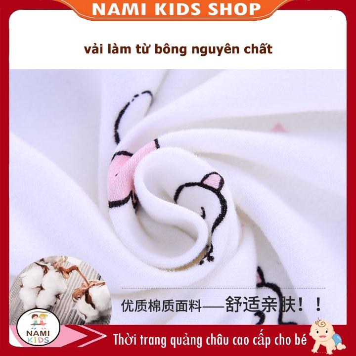 Bộ đồ cotton dài tay nhiều họa tiết cho bé trai và bé gái 0-3 tháng