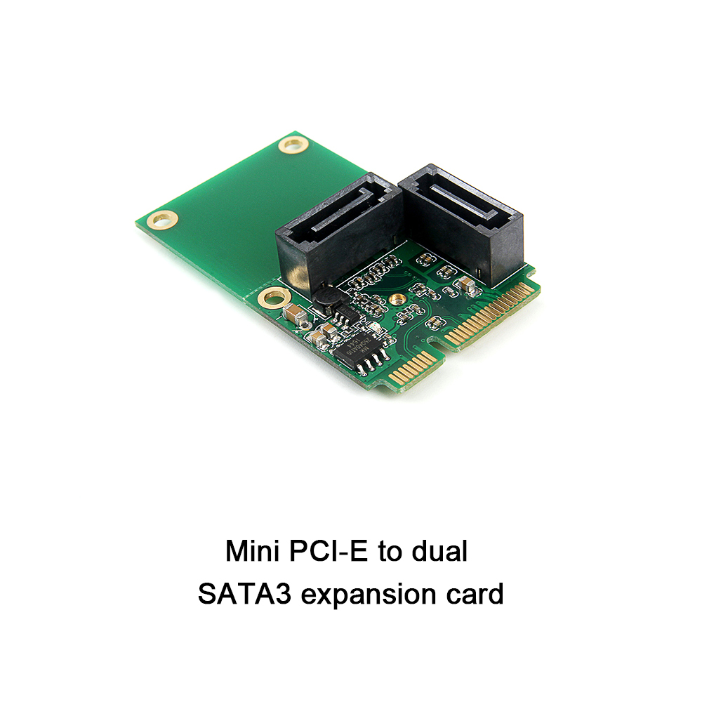 Bộ Chuyển Đổi Đĩa Cứng 2 Cổng Thẻ SATA3.0 Mini PCI-E Sang SATA3