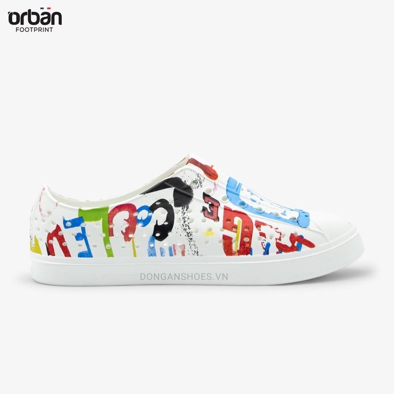 Giày nhựa lỗ Urban Graphics nam nữ đi mưa đi biển-Chất liệu nhựa Eva siêu nhẹ - Paint Flakes