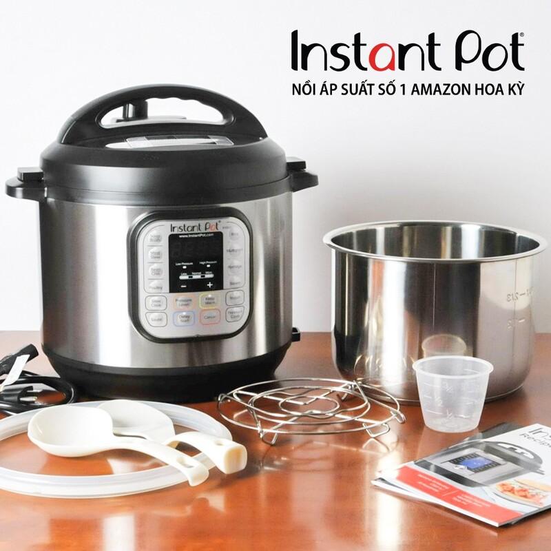 Nồi Áp Suất Đa Năng Instant Pot Duo Evo Plus 10in1, 5.7l, 10 Chức Năng Nấu, Khóa An Toàn,  Màn Hình LCD,  Nhập Đức