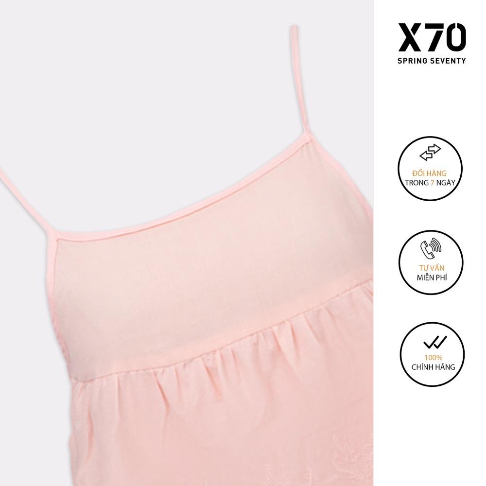 Áo Kiểu Nữ Trơn Thiết Kế Hai Dây Kiểu Dáng Xoè Thời Trang X70 - 00620012