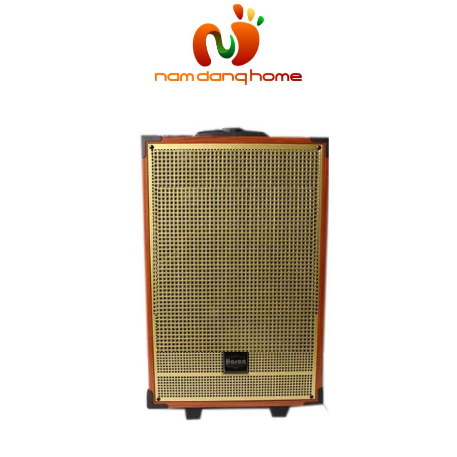 Loa kéo Hosan GD12-27 - Loa karaoke mini thùng gỗ hát hay giá rẻ tặng kèm 2 micro - Hàng nhập khẩu