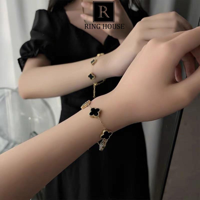 Lắc tay titan nữ cỏ bốn lá đẹp nhiều màu Ring House