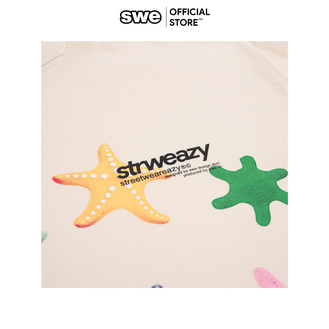 Áo phông tay lỡ unisex Local Brand STAR FISH TEE 100% cotton in lụa - Thương hiệu SWE VN