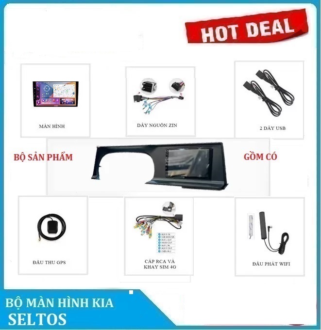 Bộ màn hình cho xe KIA SELTOS,MÀN HÌNH DVD ANDROID A.5 Cấu hình RAM 2GB. ROM 32GB Bộ xử lý 8 nhân MẶT DƯỠNG+JACK NGUỒN THEO XE.SHOP CÒN TẶNG PM V.I.E.T.M.A.P.S.1 CHỈ ĐƯỜNG