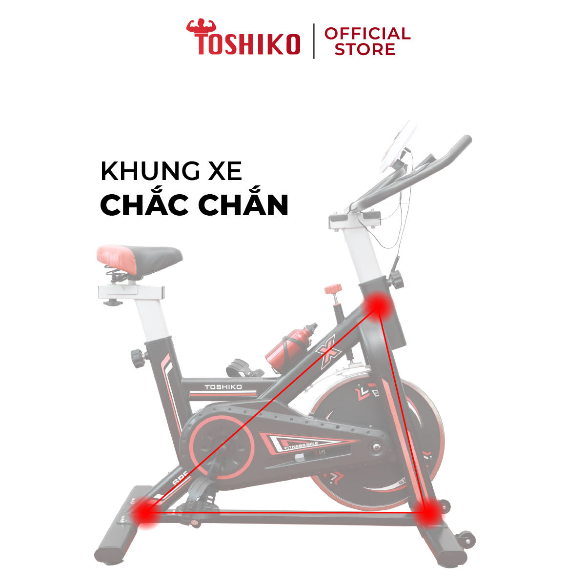 Xe đạp tập thể dục tại nhà Toshiko X8 - giúp tăng cơ hiệu quả