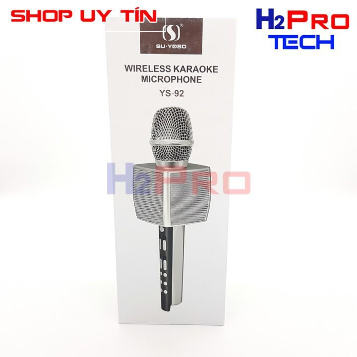 MIC KARAOKE BLUETOOTH CAO CẤP SU-YOSD YS-92 KÈM LOA, MIC HÚT, GIỌNG ÂM THANH TRONG ẤM