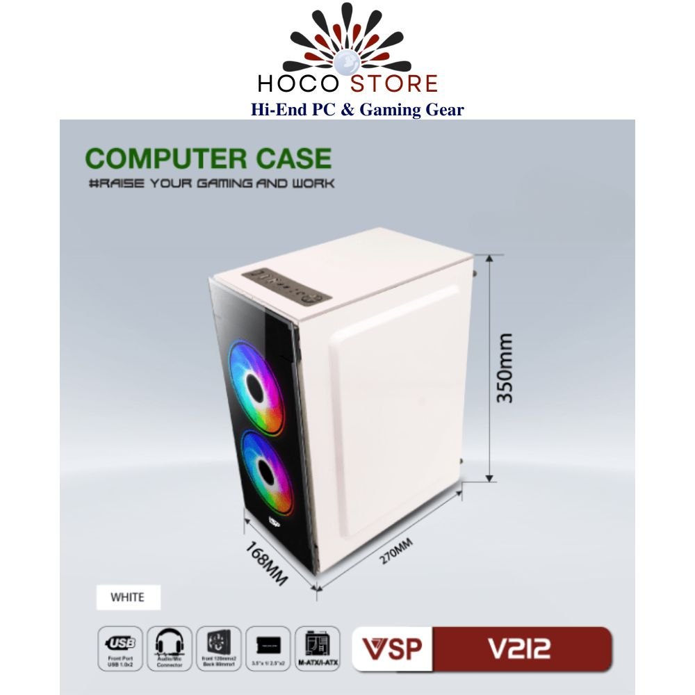 Vỏ Case Máy Tính VSP Home And Gaming V212 - Hàng Chính Hãng