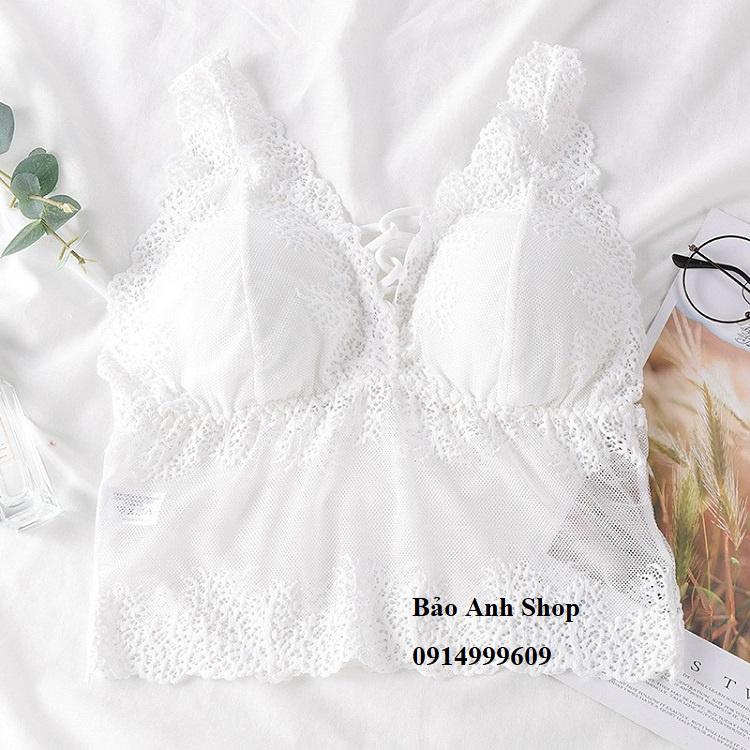 Áo bra ren dáng dài áo ngực không gọng kèm mút tháo rời