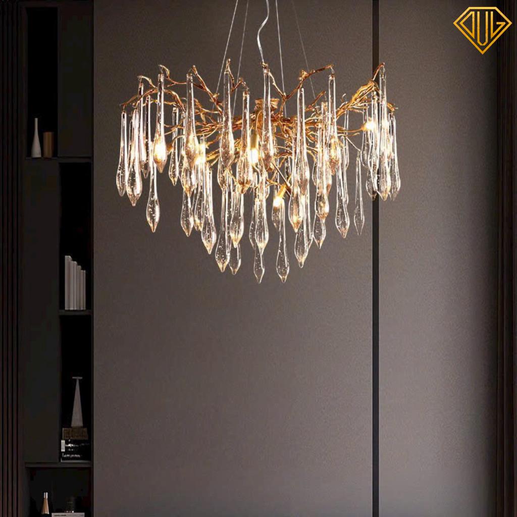 Đèn thả chùm serip nhôm Phale K9 Siêu Sáng, Đèn thả chùm Decor trang trí phòng khách Sang Trọng (Ảnh thật) DVLL