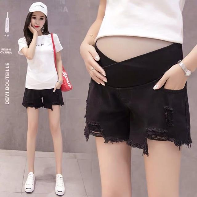Quần short jean bà bầu sẵn hàng giao ngay