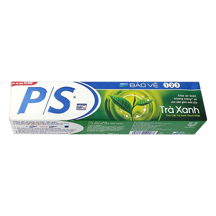 Kem Đánh Răng P/S Bảo Vệ Răng 1 2 3 Hương Trà Xanh Hộp 240g