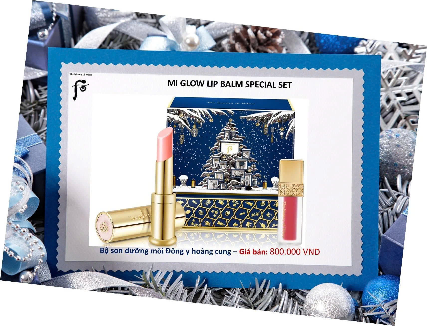 Bộ Son Dưỡng Whoo Glow Lip Balm SPF10 2023 màu pink