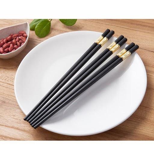 Bộ 10 đôi đũa mạ vàng cao cấp, chống mốc, an toàn sức khỏe