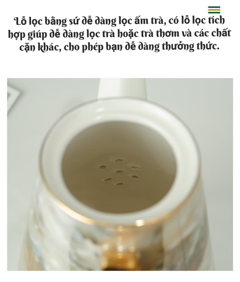 Bộ Ly Hoa Văn Đá Cẩm Thạch Phong Cách Châu Âu Cao Cấp LUXURY-0001 - Hàng Nhập Khẩu