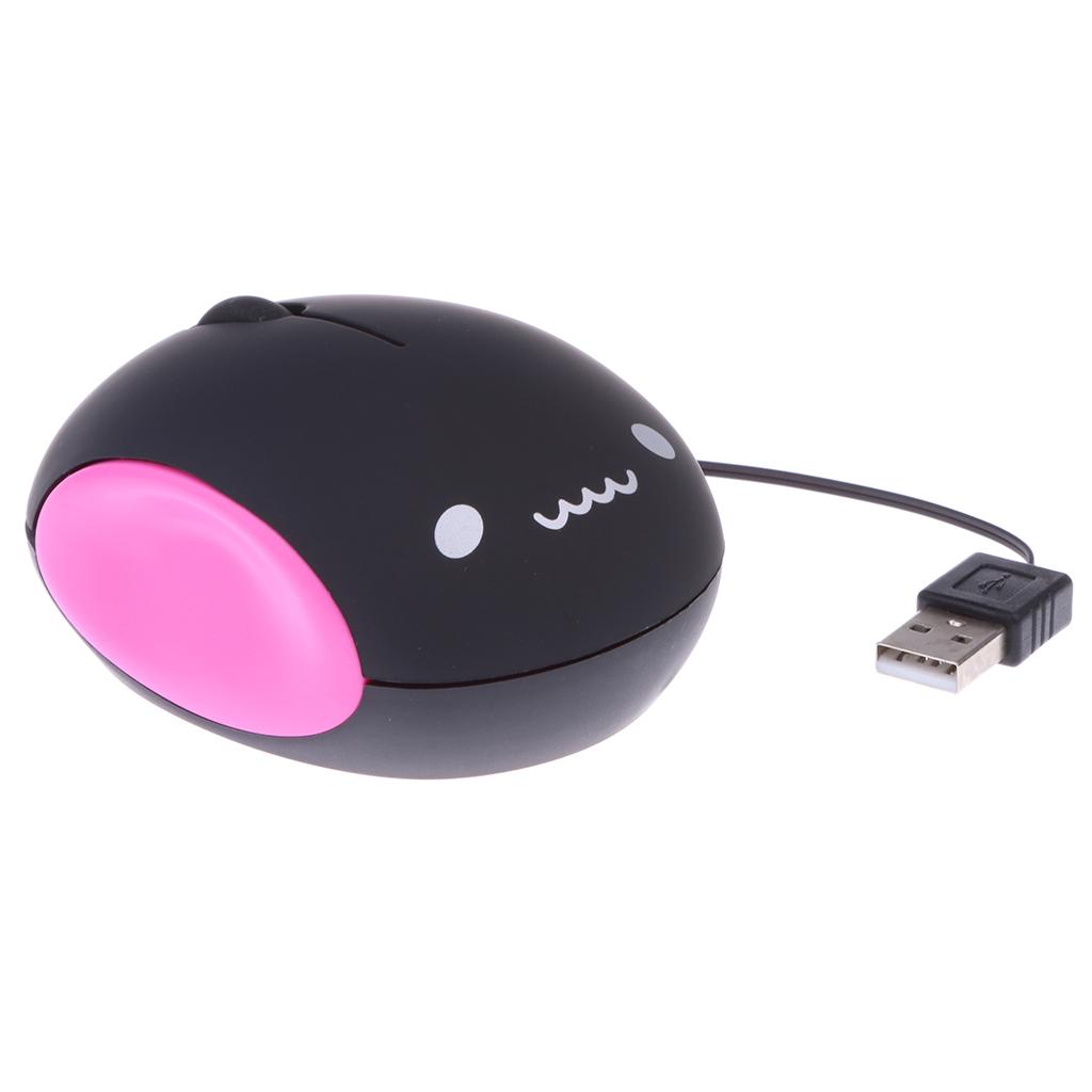 Retractable 1000 DPI USB Optical Scroll Mouse Mice for PC Laptop Computer