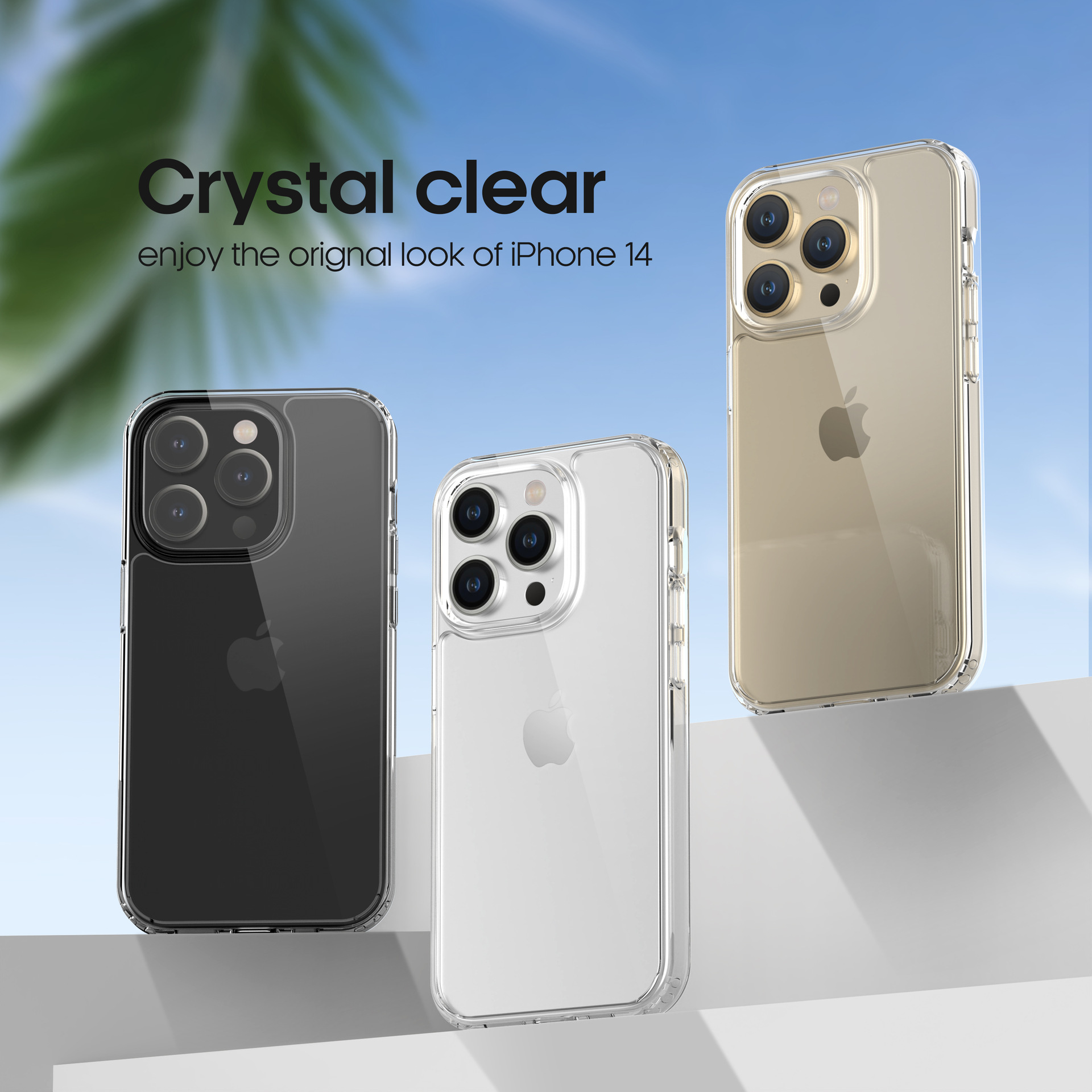 Ốp Lưng Trong Suốt Crystal Clear cho iPhone 14 / 14 Plus / 14 Pro / 14 Pro Max