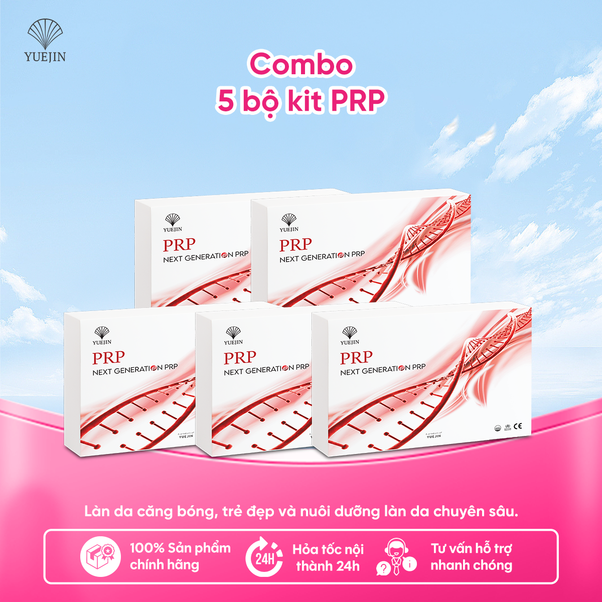 5 Bộ Kit PRP Matrix Yuejin - Hàng cty 18 món, bộ Kit tách huyết tương giàu tiểu cầu, có sẵn chất hoạt hóa