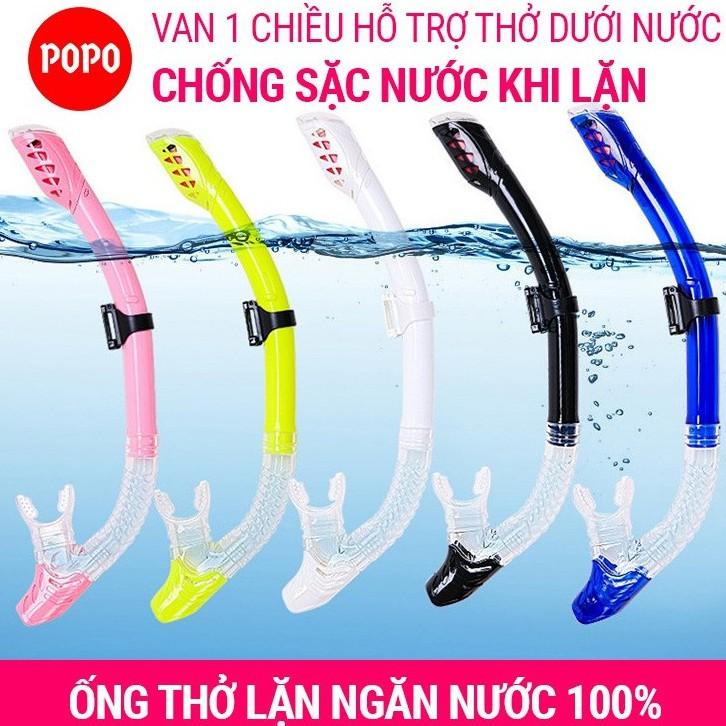 Ống thở lặn biển ngăn nước 100% với van một chiều tự động POPO Collection