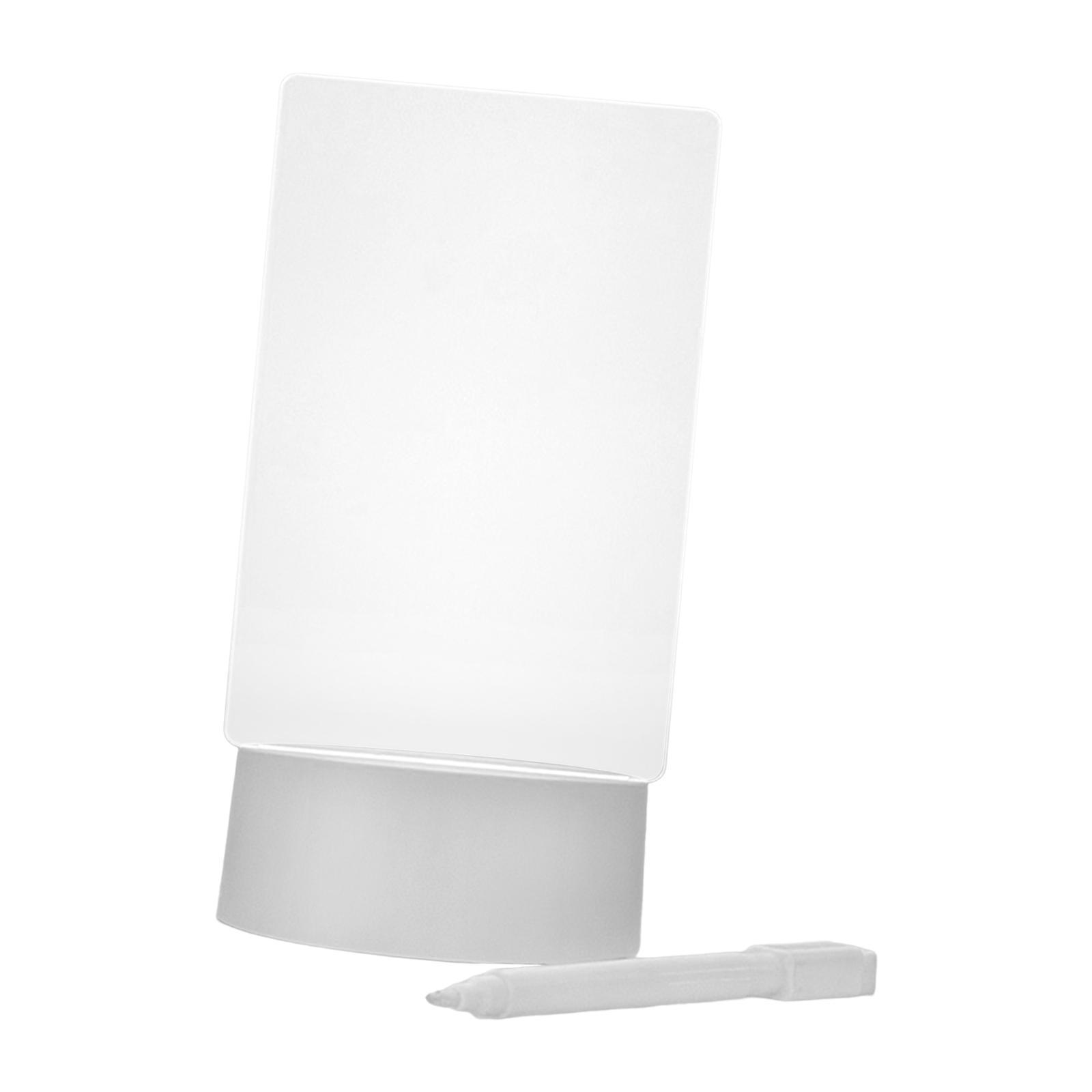 Message Board Lamp LED Acrylic White Board USB for Home Bedroom Wedding