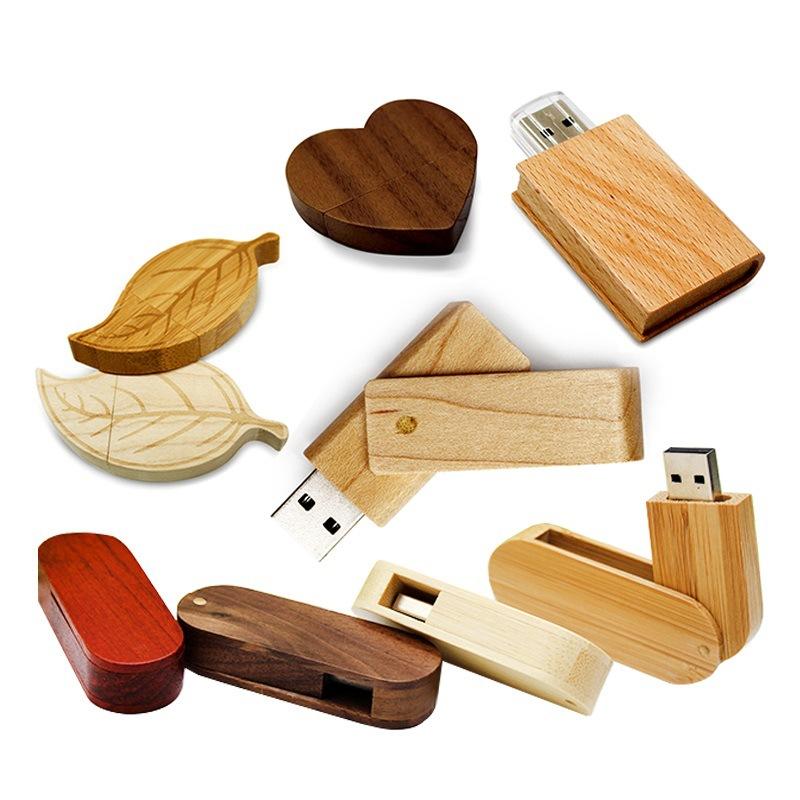 Phong cách mới nhất 3.0 tốc độ cao quả óc chó quả óc chó đĩa U hình bầu dục gỗ gụ tre quà tặng doanh nghiệp đĩa U có LOGO
