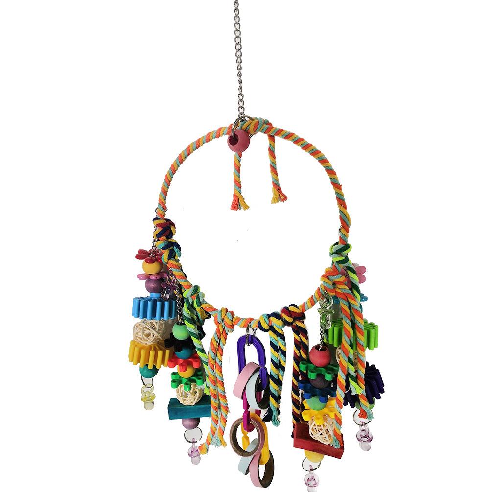 Đồ chơi chim, đồ chơi xích đu chim môi trường sống của chim, đồ chơi nhai nhiều màu