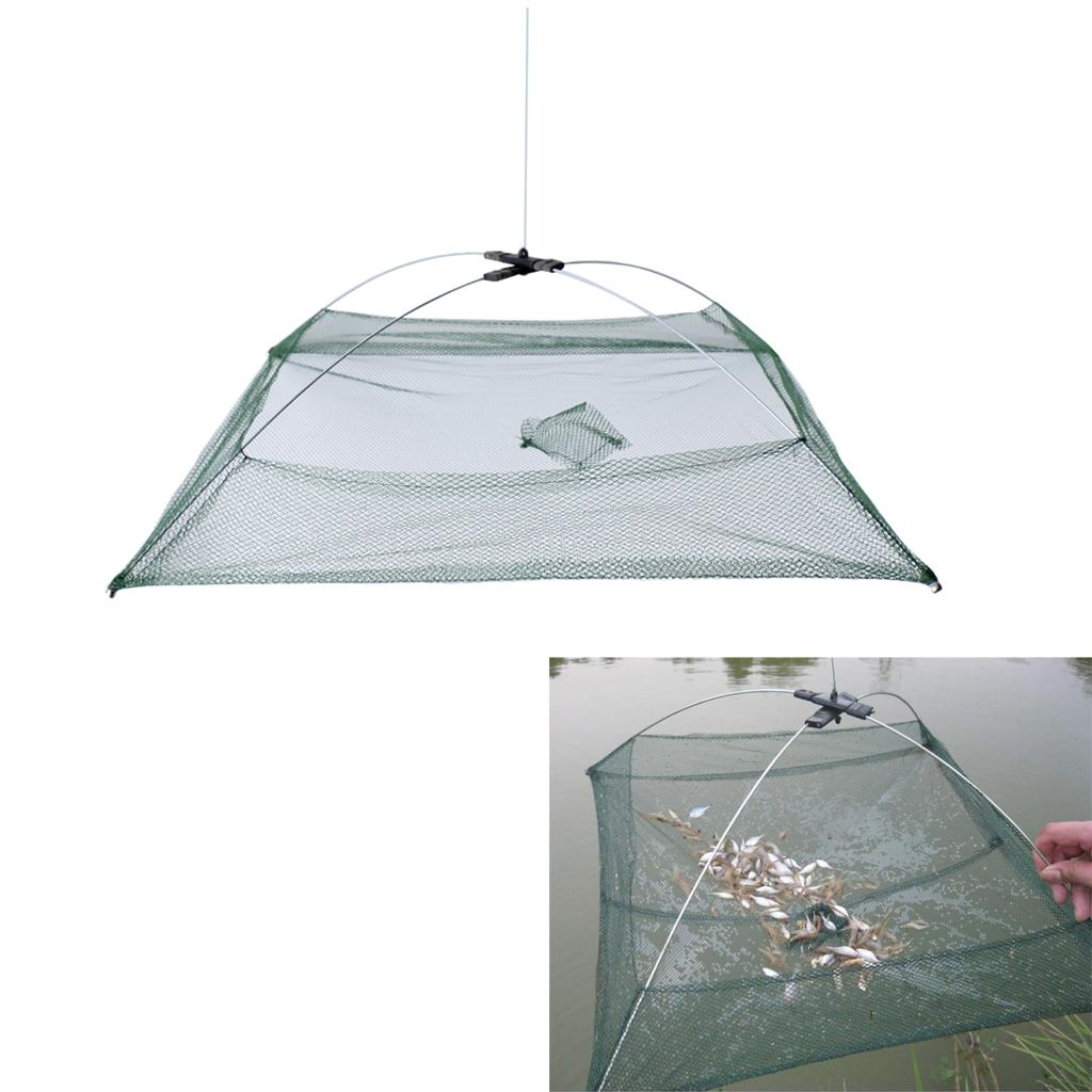 Fishing Foldable Mesh Baits Trap Umbrella Cast Dip Net Crab Shrimp Net Cage