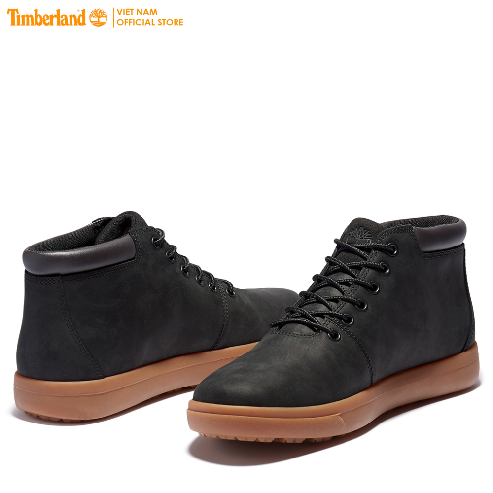Timberland Giày Nam Boot Cổ Trung Ashwood Park Waterproof Leather Chukka Black Full Grain TB0A2DSN01