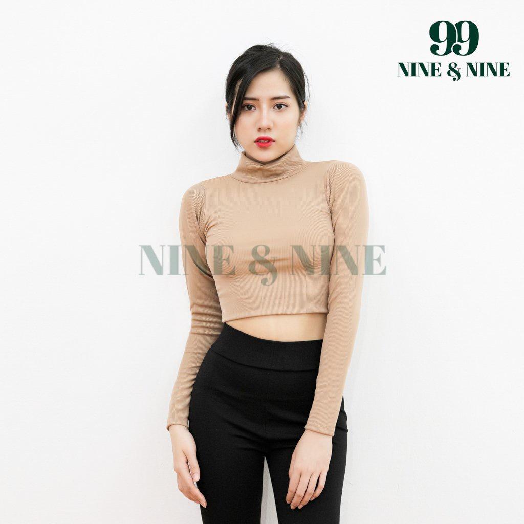 Áo Croptop Tay Dài, Cổ Lọ Kiểu Dáng Ôm Body Nữ Chất Liệu Cao Cấp Thun Co Dãn - 99 Store