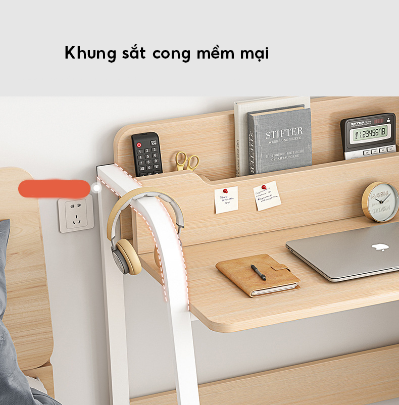 Bàn làm việc khung sắt sơn tĩnh điện chắc chắn, bàn để máy tính thiết kế trẻ trung hiện đại mẫu mới nhất