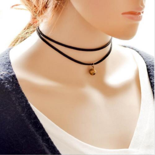 Vòng cổ choker đính chuông nhỏ V28