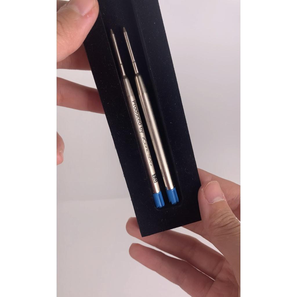 Ruột Bút Bi Mực Parker Ballpoint Pen Refills Made By Leon Dio - Mực Xanh, 1 ống