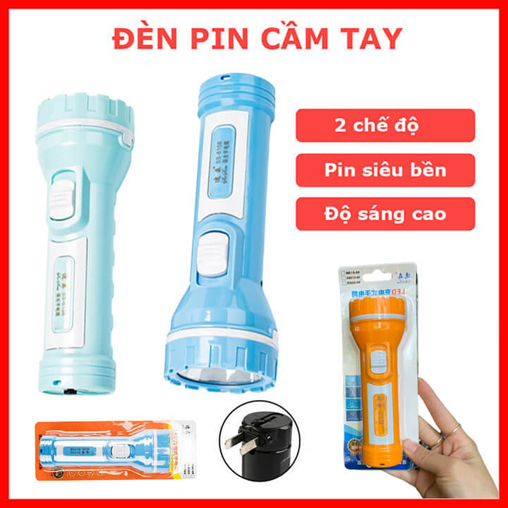 Đèn pin cầm tay siêu sáng 2 chế độ, pin trâu, đèn pin Led cầm tay chiếu xa cho gia đình - SS6108