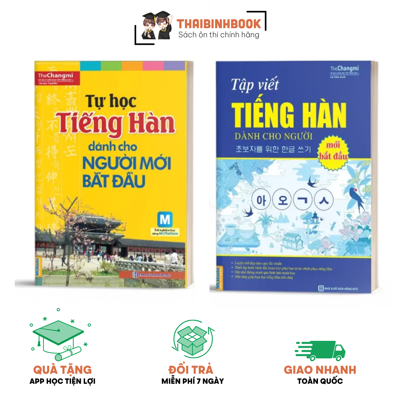 Combo Sách Tự Học Tiếng Hàn Cho Người Mới Bắt Đầu Và Tập Viết Tiếng Hàn