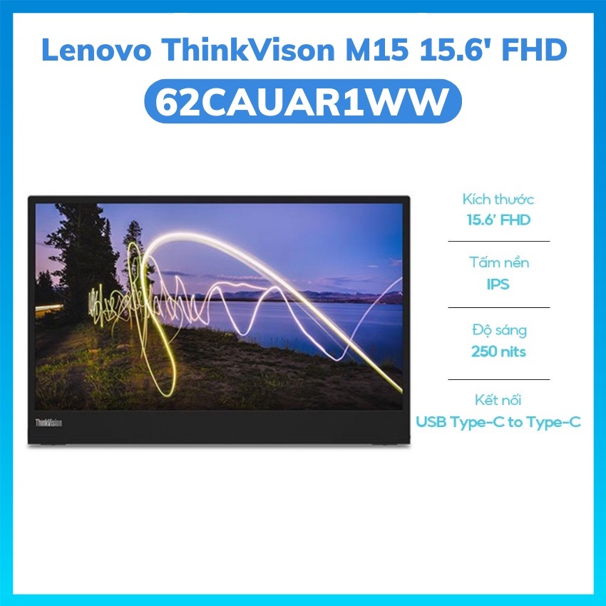 Màn hình di động M15 Lenovo ThinkVision 15.6 inch - Hàng chính hãng