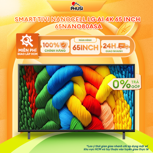 Smart Tivi NanoCell LG AI 4K 65 inch 65NANO80ASA/ 75 inch 75NANO80ASA - Hàng Chính Hãng - Mới 100