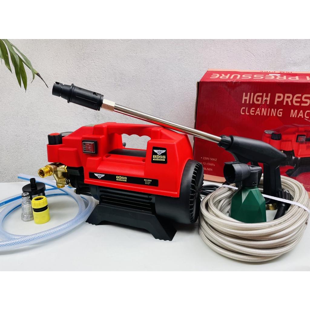 Máy Rửa Xe BOOS 3500W chỉnh áp Siêu Bền Siêu Khỏe Dây Áp Lực 15M Máy rửa xe mini dung tưới cây ,rửa xe