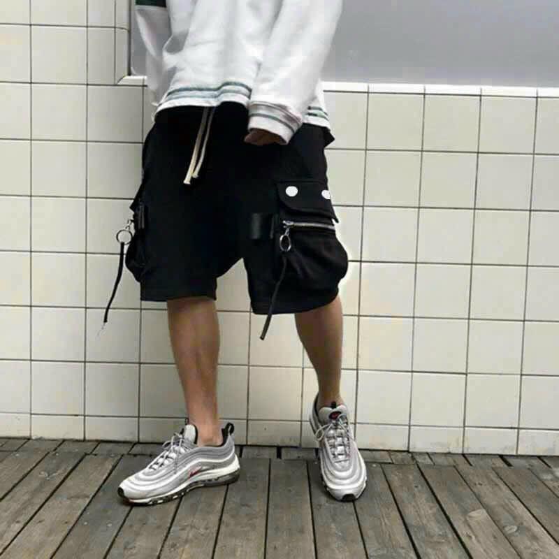 [HOT TREND] Quần Short Kaki Nam Có Túi Rộng Phối Hợp Với Khóa Ở Zíp Lưng HTM FASHION - Black