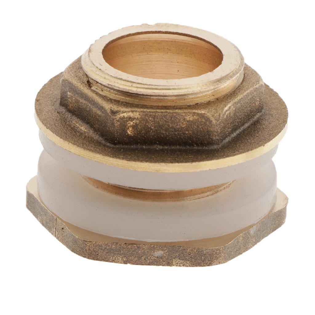 Brass Water Tank Connector Bulkhead Fitting with Rubber