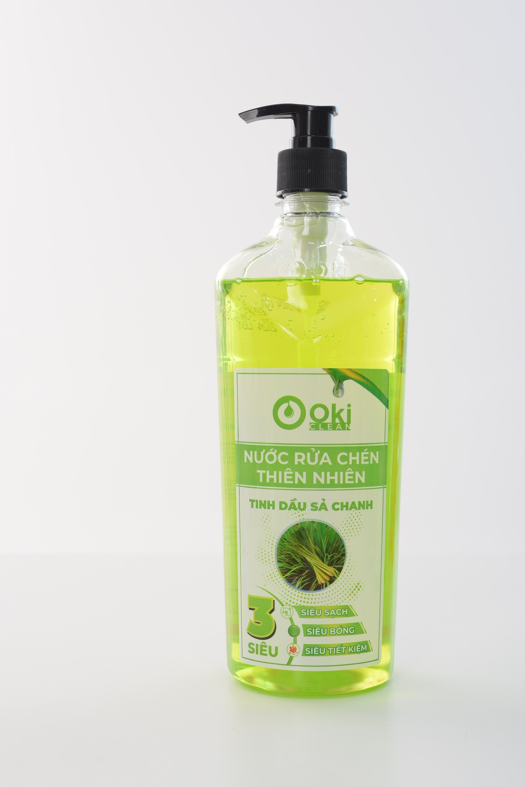 Nước rửa chén OKI Clean Thiên nhiên Tinh dầu Sả Chanh 720g