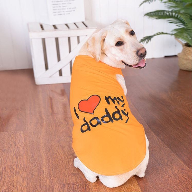 ÁO 3 LỖ CHO CHÓ LỚN I LOVE MOMMY/ DADDY - SP005150