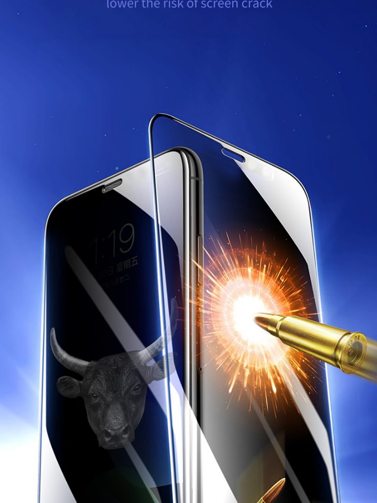MIẾNG DÁN CƯỜNG LỰC MIPOW KINGBULL PREMIUM SILK HD FOR IPHONE FULL VIỀN ĐEN - HÀNG CHÍNH HÃNG