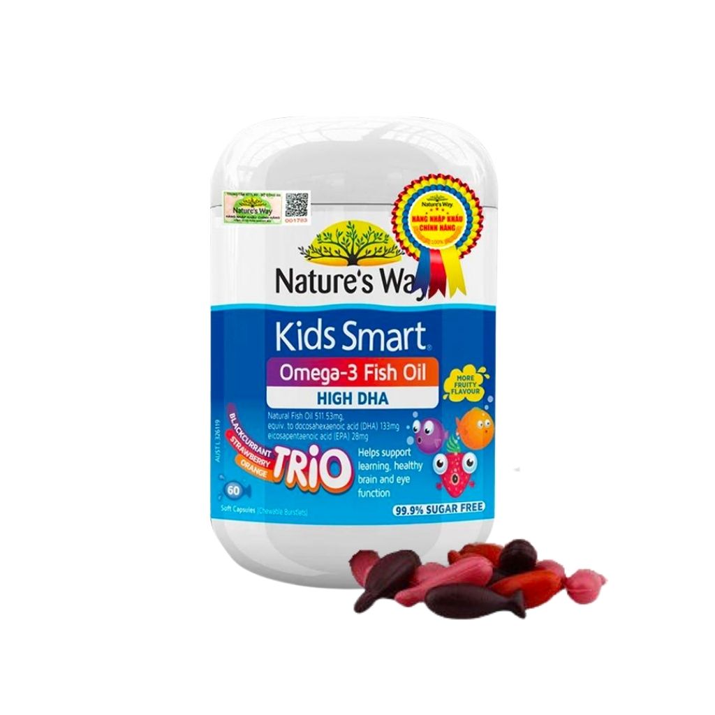 Combo 3 Viên Uống Nature’s Way Kids Smart Phát Triển Trí Tuệ, Bứt Phá Chiều Cao Cho Bé Từ 2 Tuổi