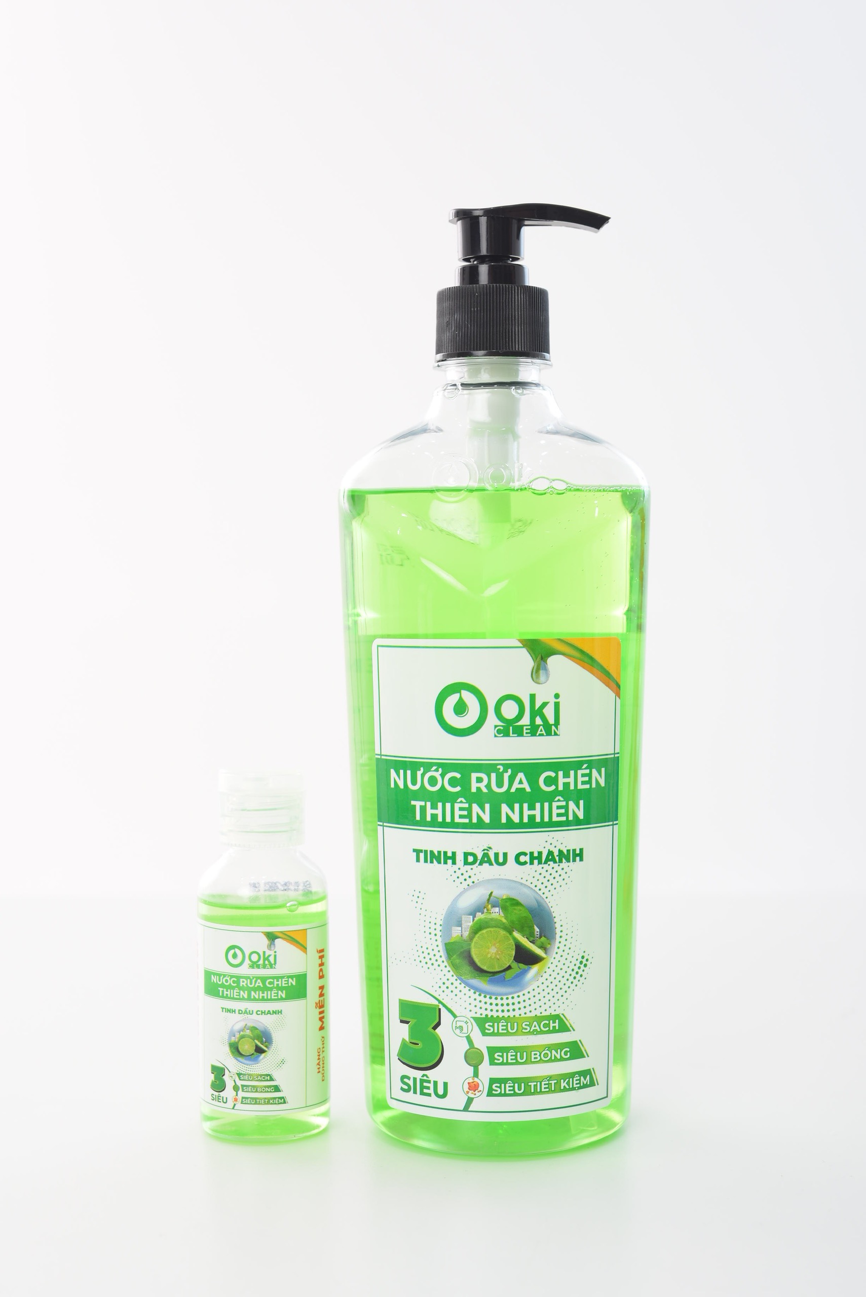 Nước rửa chén OKI Clean Thiên nhiên Tinh dầu Chanh 720g