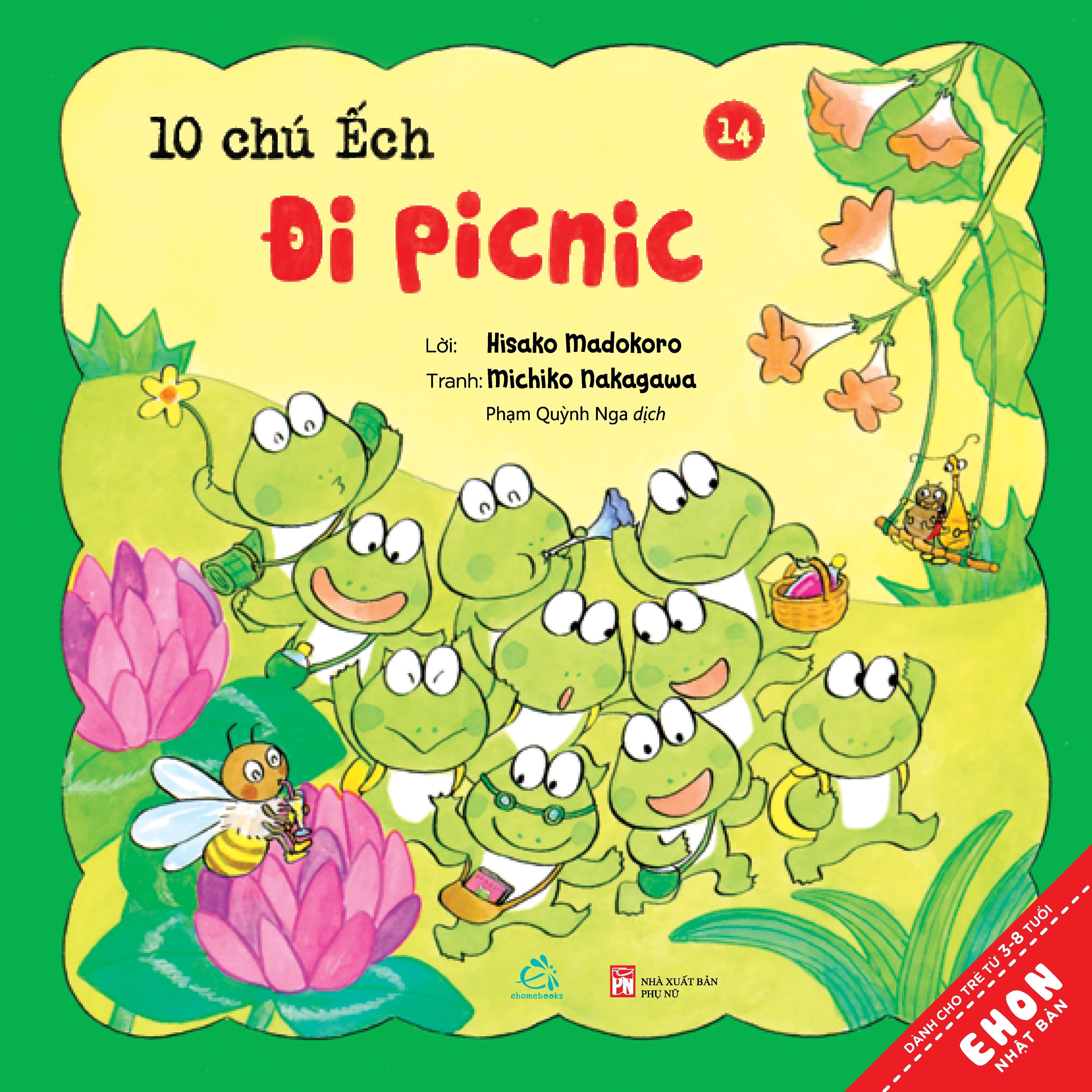 Sách Ehon Nhật Bản 10 Chú ếch Tái Bản 2020 Trọn bộ 18 cuốn: 10 chú ếch, 10 chú ếch,1 người bạn mới, Đi tới núi Mõ, Lễ hội mùa hè, Trú đông, Cùng nhau đón tết, Cuộc thi hát hay, Mùa xuân đến rồi, Ngày hội thể thao, Lễ hội sao vui vẻ , Tới núi Rào Rào, Cùng